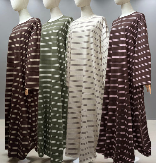 Cotton Stripe Abaya 1,40m